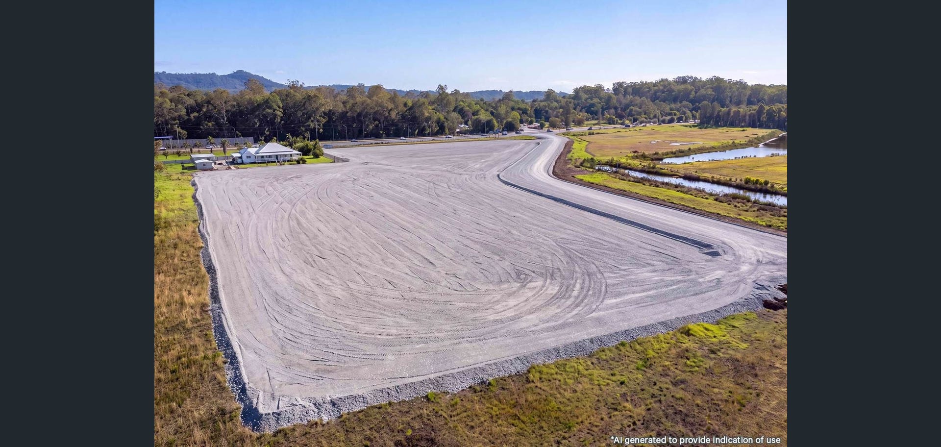 Indicative gravel hardstand visual