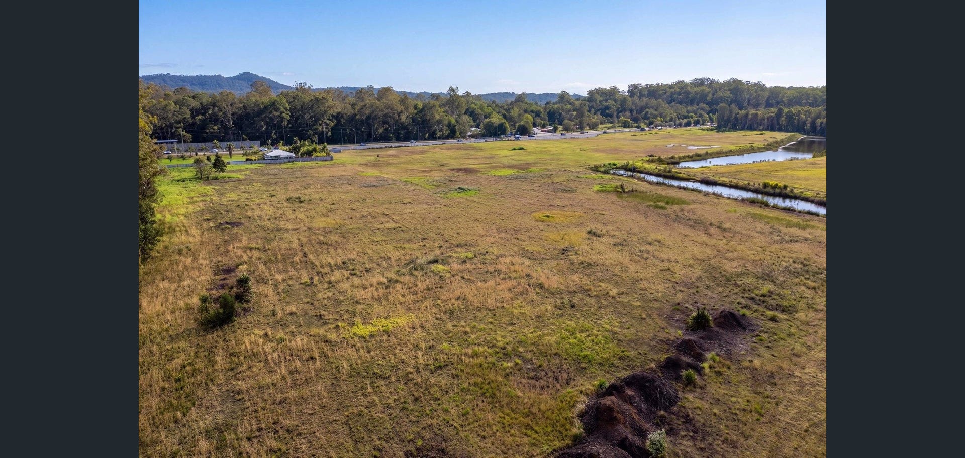 Aerial view across the site and Steve Irwin Way